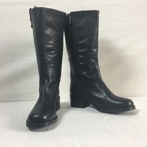 Duo Knee High Boot - Black - UK 40 - Wide Calf